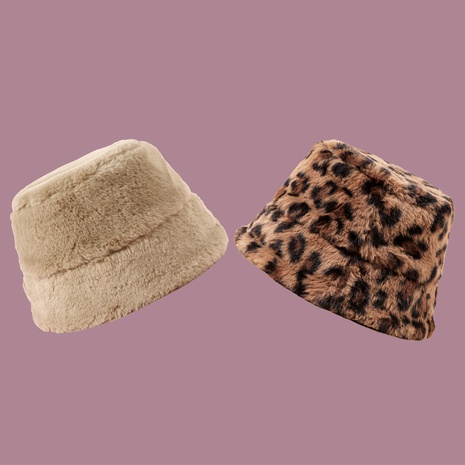 children's fashion plush leopard print fisherman hats's discount tags