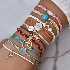 handmade color linen cotton braided bracelet