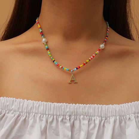 Bohemian colorful bead necklace's discount tags