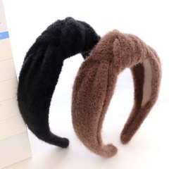 woolen mink knotted headband