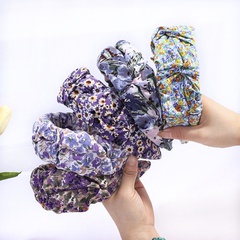 Purple korean  chiffon fabric headband