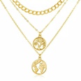 collier  pendentif croix lune en mtal multicouchepicture25