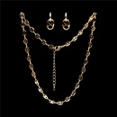 thick chain clavicle chain stitching pig nose necklace bracelet earring setpicture18