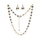 thick chain clavicle chain stitching pig nose necklace bracelet earring setpicture19