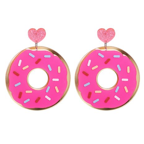 Exaggerated Cute Donut Food Long Earrings's discount tags