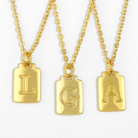 Accessoires de collier de lettres simples 26 Colliers à pendentif anglais's discount tags