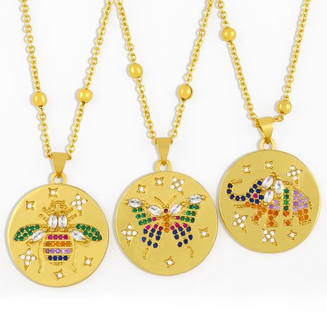 round medal gold coin pendant necklace's discount tags