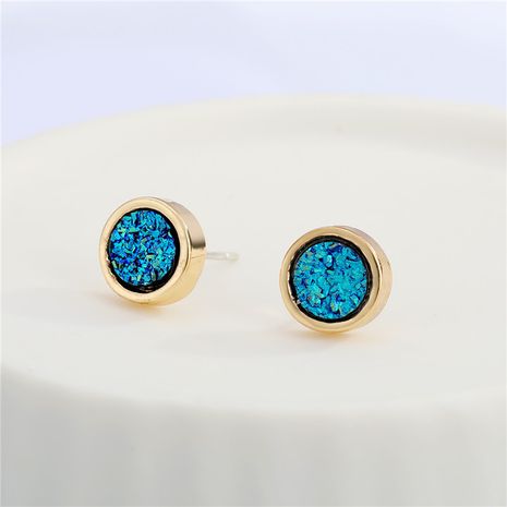new round resin blue crystal earrings's discount tags