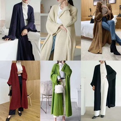 loose long knitted cardigan sweater coat
