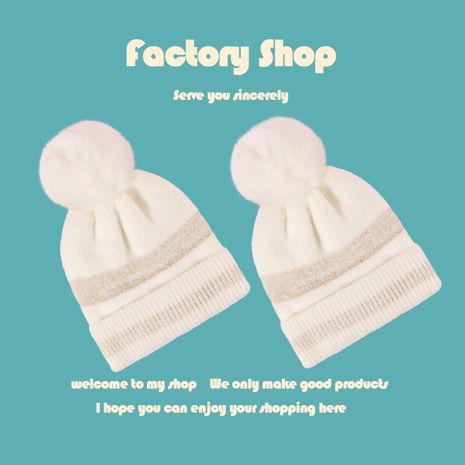 Korean fashion knitted warm woolen hat's discount tags