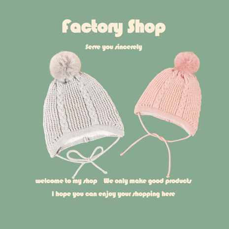 bonnet en laine de protection auditive en velours pour enfants's discount tags