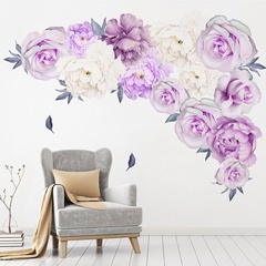 série pivoine violet élégant décoration de fond de maison stickers muraux