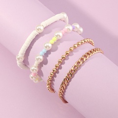 Korean  rice beads irregular pearl soft ceramic rice beads bracelet set