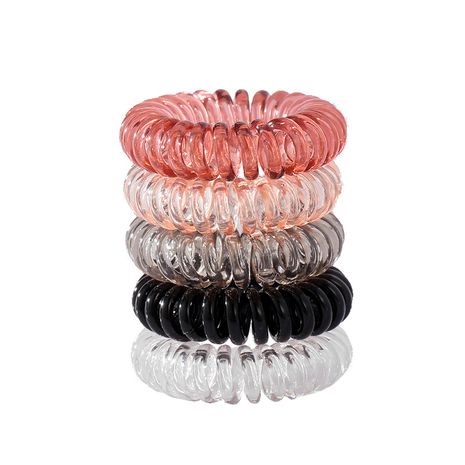 Transparent Color Phone Cord Hair ring  NHPJ280364's discount tags