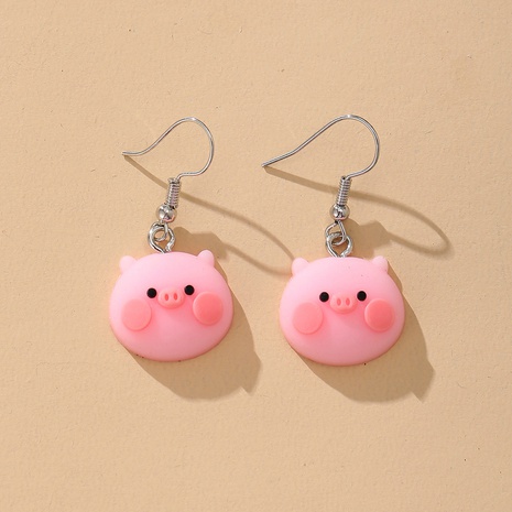 pink pig simple cute earrings's discount tags