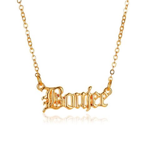 classic song Bad and Boujee English letter necklace's discount tags