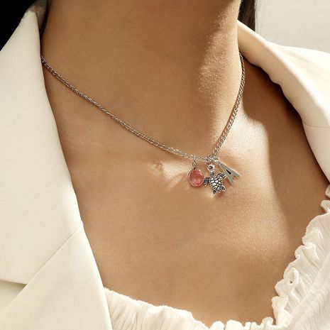 long exquisite letter turtle pendant necklace's discount tags