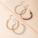 Multicolor Crushed Stone Thick Chain Geometric Boho Style 4 Piece Set Braceletpicture9