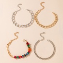 Multicolor Crushed Stone Thick Chain Geometric Boho Style 4 Piece Set Braceletpicture10