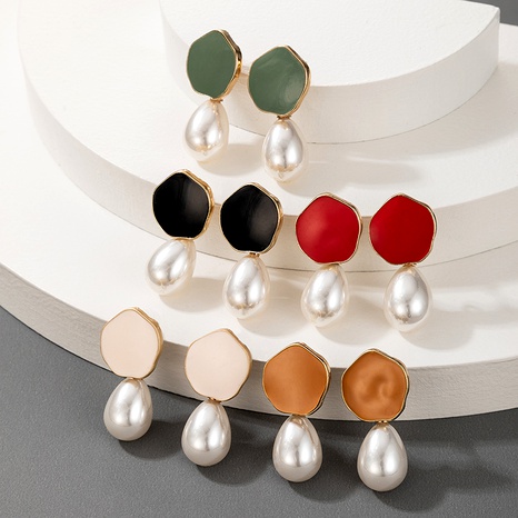 drop oil imitation pearl earrings's discount tags