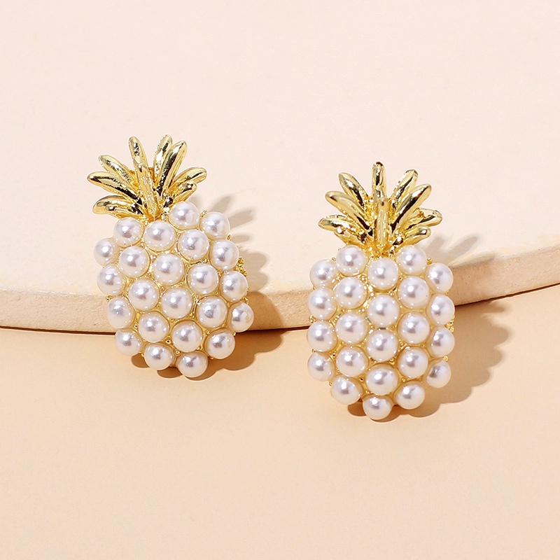 neue trendige Mode Ananas Perlen Ohrringe