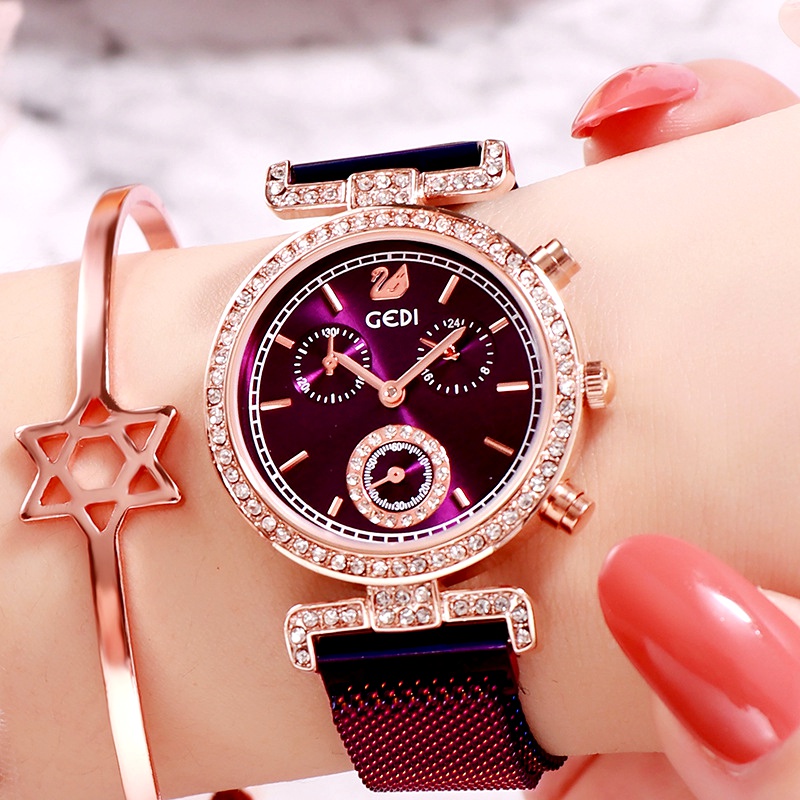 diamond magnet fashion watch
