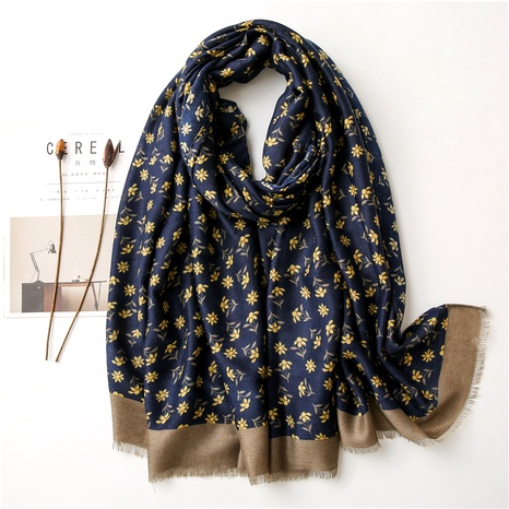 retro floral cotton and linen scarf's discount tags