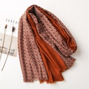 bufanda de lino y algodn rojo xidopicture12