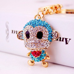 Creative cute diamond-studded little monkey keychain