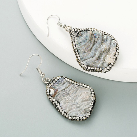 gray natural stone diamond earrings's discount tags