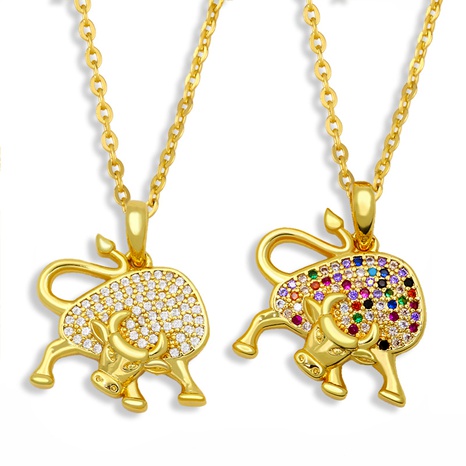 animal cow zodiac simple necklace's discount tags