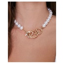 retro alloy love heart pendant pearl necklacepicture7