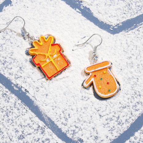 Christmas series glove pendant resin earrings's discount tags