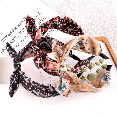 bow knot wide-sided printing headband  NHAQ295464's discount tags