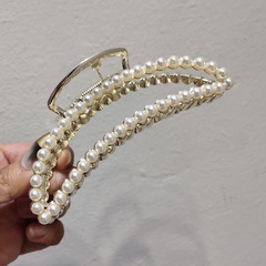 Korea's alloy rhinestone pearl hair clip
