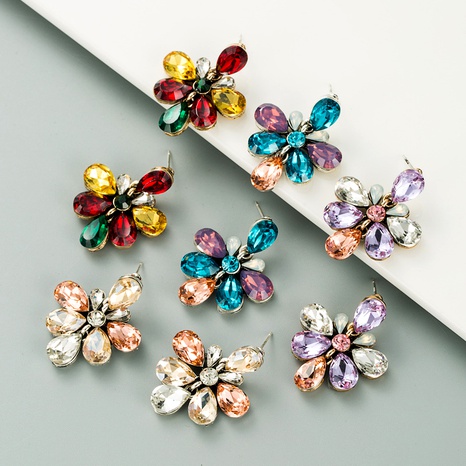 Fashion Diamond Flower Earrings's discount tags