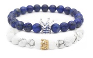 Natural Stone Fashion Animal bracelet  White pine + gray NHYL0204Whitepinegraypicture8