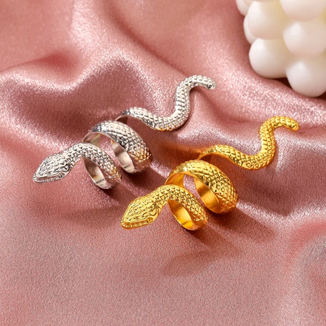 new retro exaggerated snake-shaped ring's discount tags