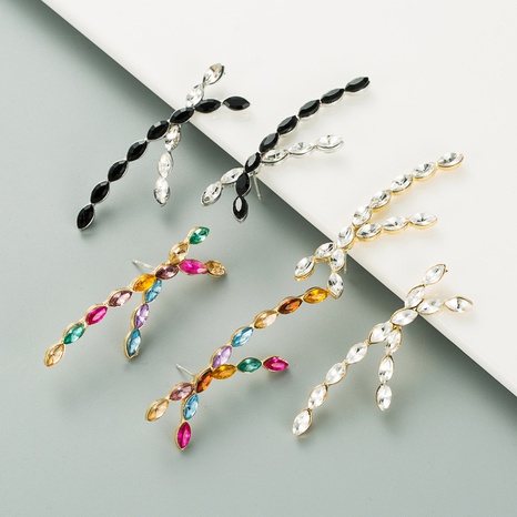 alloy inlaid rhinestone earrings's discount tags