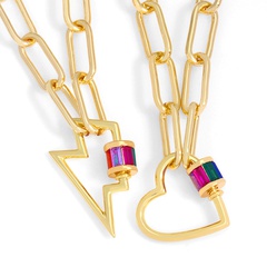 ashion personality rainbow love necklace