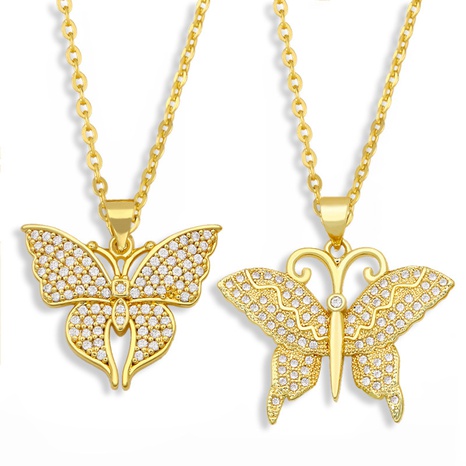 fashion butterfly pendant necklace's discount tags