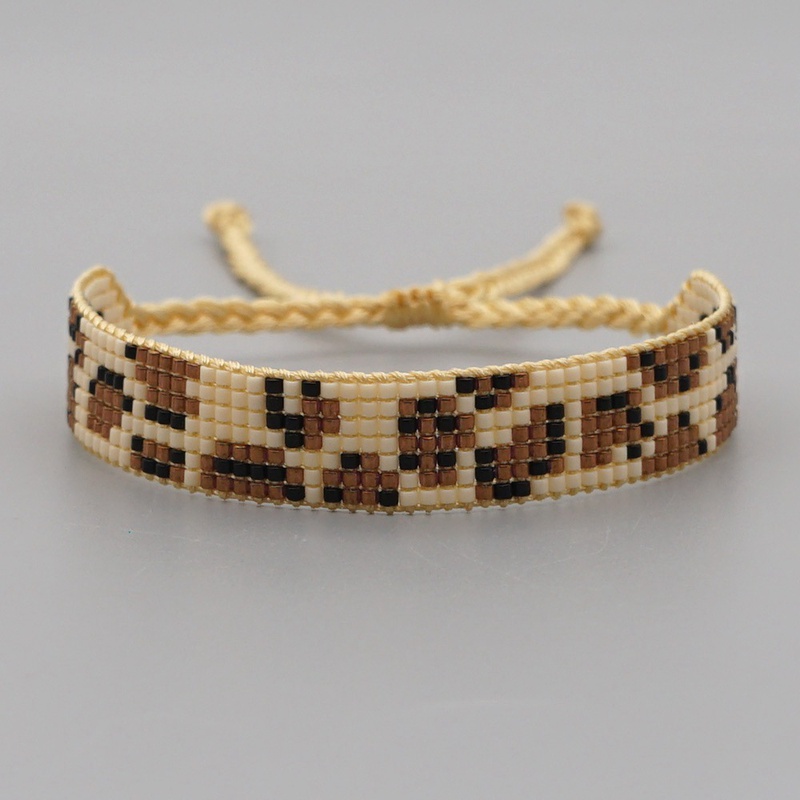 einfache Mode Retro ethnischen Stil groe Farbe Leopard breites Armband