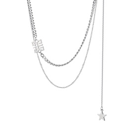 Cross Chain Starry Snake Bone Chain necklace NHOK296810