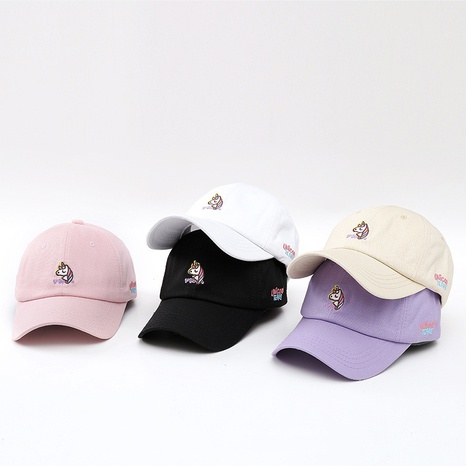 Ladies hat cute unicorn cap girl heart candy macaron shade hat spring and summer baseball cap wholesale nihaojewelry NHTQ222136's discount tags