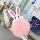 new cute PU rabbit fur ball keychainpicture12