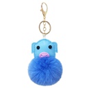 cash PU artificial leather pig animal hair ball keychainpicture8