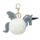 new shiny shiny PU unicorn fur ball keychain NHAP297596picture7