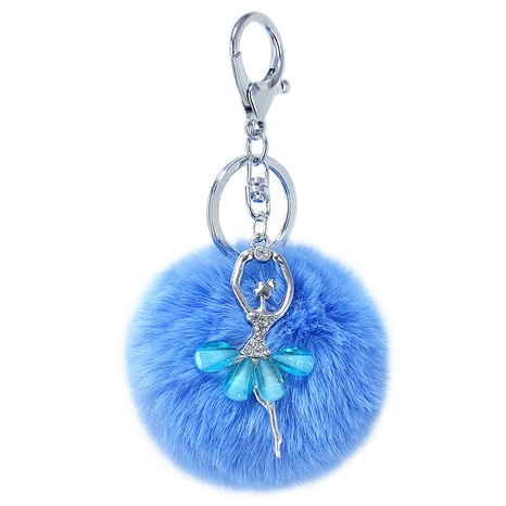 Alloy diamond-studded ballet girl keychain's discount tags