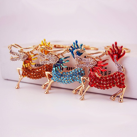 creativo goteo artesanal pequeños regalos fuego unicornio llavero's discount tags