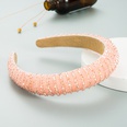 korean simple highend sponge hairband simple widebrimmed fashion handbeaded  temperament headband nihaojewelry wholesalepicture41